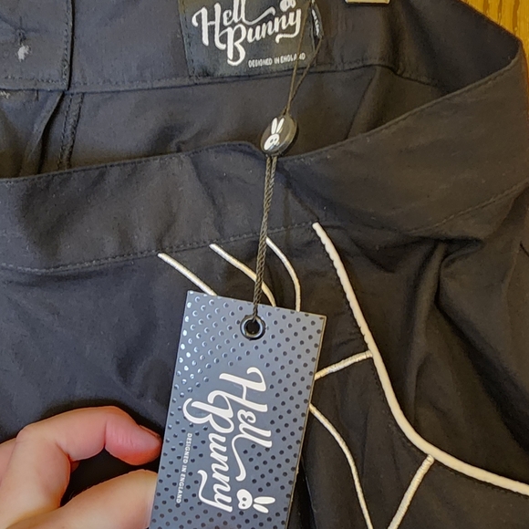 Hell Bunny Miss Muffet Black Spider Web Skirt - Picture 7 of 11